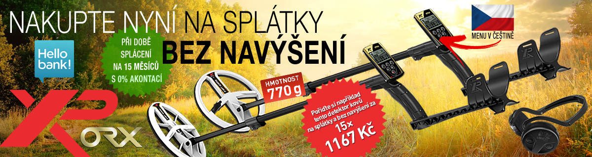 Detektory kovů a příslušenství na splátky bez navýšení!